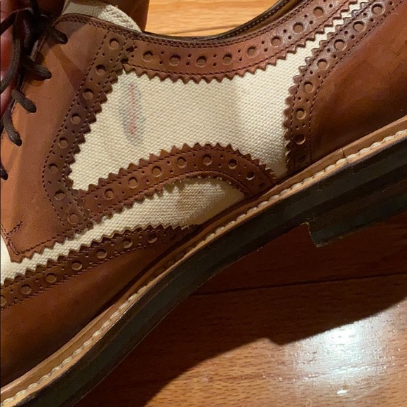 Rare Gucci leather & canvas wingtip oxfords - Picture 8 of 8